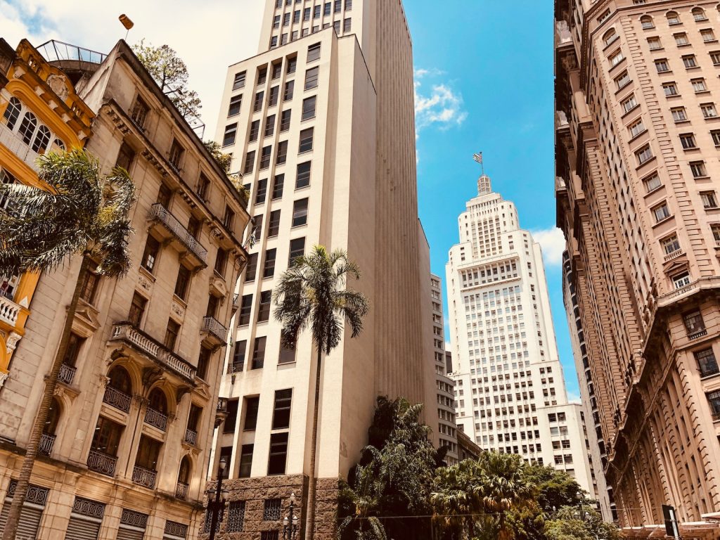 low angle photo of white building