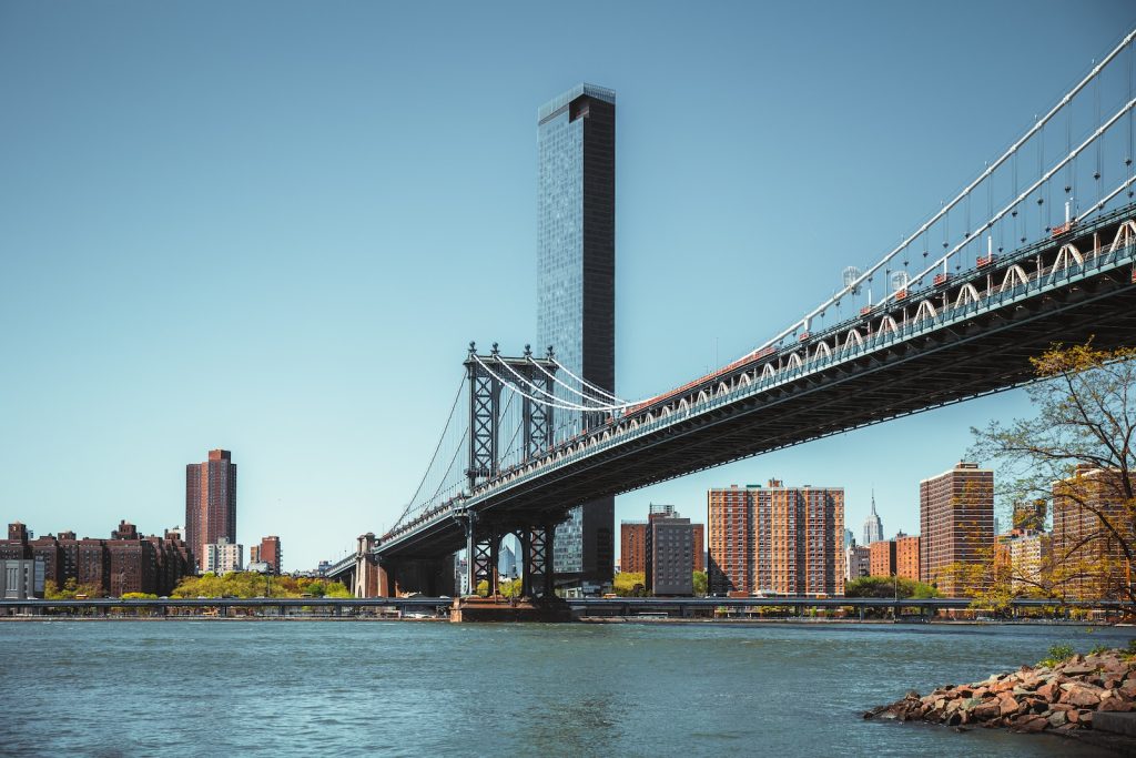 a bridge over a body of water