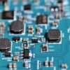 a close up of a circuit board
